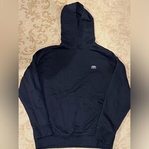 Billabong boys XL black hoodie with logo patch